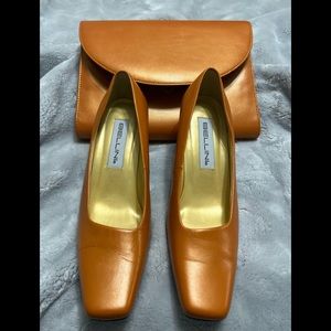 Bellini Leather Pumps  & Clutch